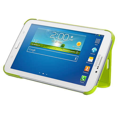 Galaxy Tab 3 7.0'' T210 ile Uyumlu Bookcover Kılıf Yeşil EF-BT210BGEGWW