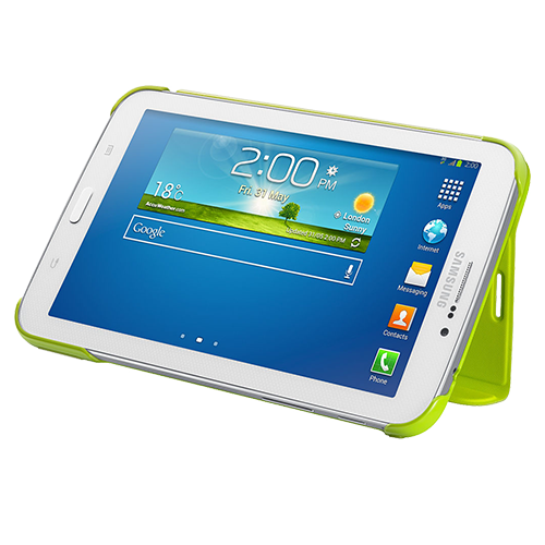 Galaxy Tab 3 7.0'' T210 ile Uyumlu Bookcover Kılıf Yeşil EF-BT210BGEGWW