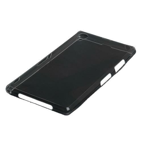 Xperia Z1 ile Uyumlu Kılıf İnce Şeffaf Silikon Beyaz