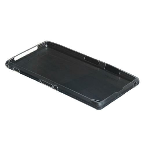 Xperia Z1 ile Uyumlu Kılıf İnce Şeffaf Silikon Beyaz