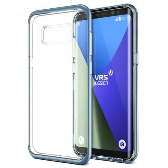 Verus Galaxy S8 ile Uyumlu Crystal Bumper Kılıf Blue Coral