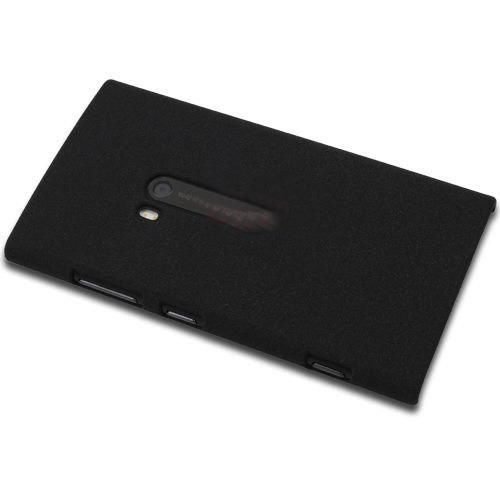 Lumia 920 ile Uyumlu Kumlu Sert Kauçuk Kılıf Siyah