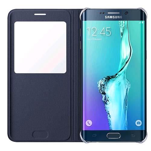 Galaxy S6 Edge Plus ile Uyumlu Kılıf S View Cover EF-CG928PBEGTR Lacivert