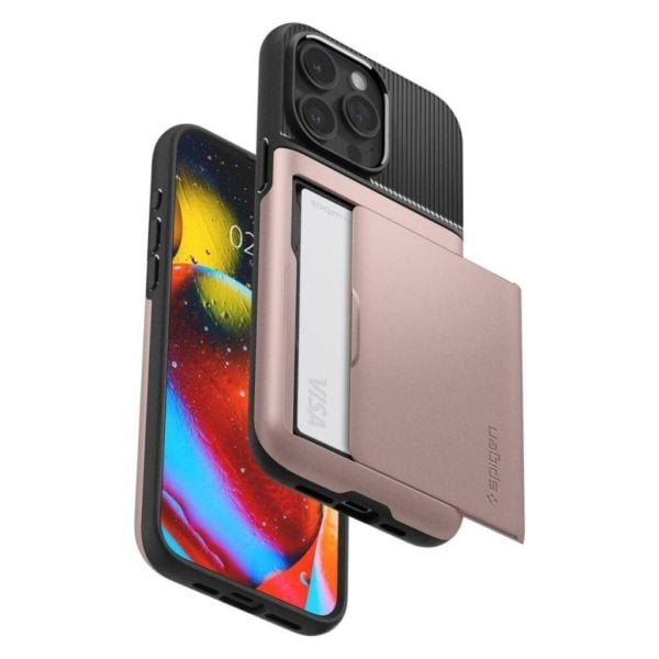 Spigen iPhone 15 Pro ile Uyumlu Kılıf Slim Armor CS Rose Gold