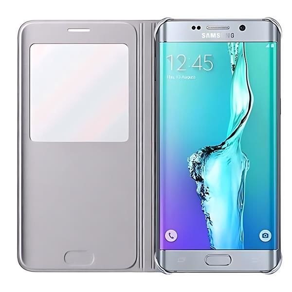 Galaxy S6 Edge Plus ile Uyumlu Kılıf S View Cover EF-CG928PSEGTR Gümüş