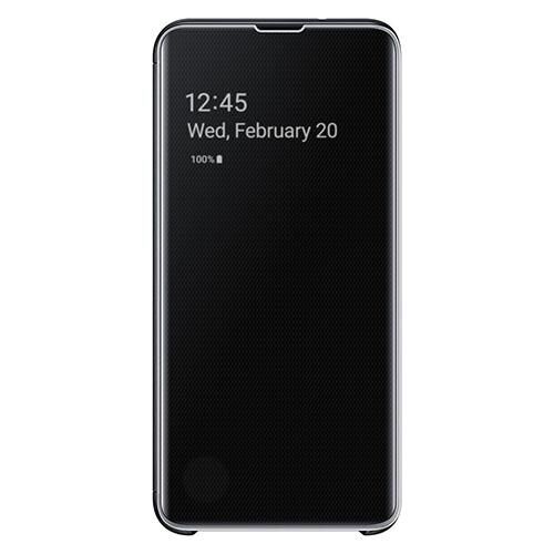 Galaxy S10e ile Uyumlu Clear View Kılıf Siyah EF-ZG970CBEGWW