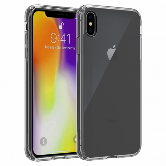 Buff iPhone Xs Max ile Uyumlu Air Hybrid Kılıf Smoke Black