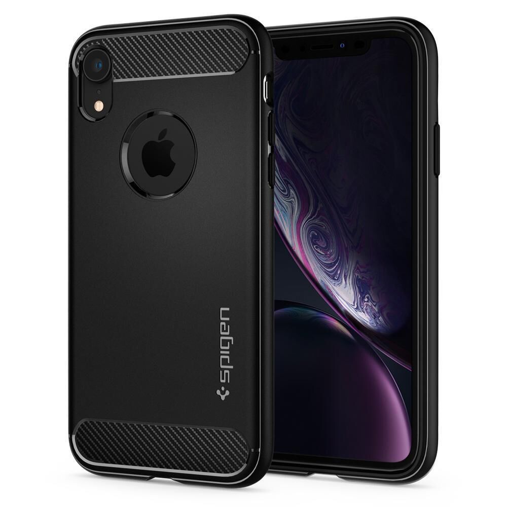 Spigen iPhone XR ile Uyumlu Kılıf Rugged Armor Matte Black